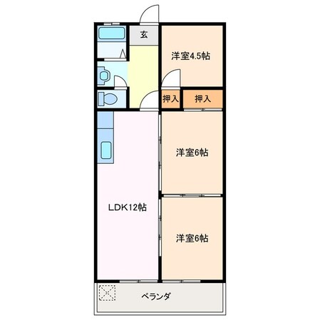 ロイヤルハイツ白子駅の物件間取画像